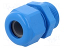 Cable gland; PG16; IP68; Mat: polyamide; blue; UL94V-0