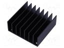 Heatsink: extruded; grilled; TO218,TO220; black; L: 57.9mm; W: 61mm