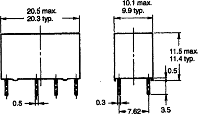 Relay: electromagnetic; DPDT; Ucoil: 48VDC; 0.5A/125VAC; 2A/30VDC