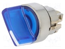 Switch: rotary; Stabl.pos: 2; 22mm; blue; Illumin: LED; IP66; Pos: 2