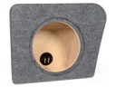 Car loudspeaker enclosure; MDF; gray melange; textil; 15l; 250mm