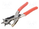 Pliers; for making holes in leather, fabrics and plastics