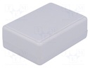 Enclosure: multipurpose; X: 59mm; Y: 84mm; Z: 30mm; polystyrene; grey