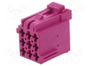 Connector: automotive; JPT; plug; female; PIN: 9; for cable; violet
