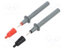 Test probe; 16A; red and black; Tip diameter: 2mm