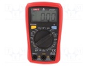 Digital multimeter; LCD,with a backlit; VDC: 200m/2/20/200/600V