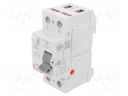 RCD breaker; Inom: 25A; Ires: 30mA; Poles: 2; 230/400V; DIN; IP20