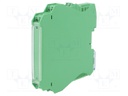 Enclosure: for DIN rail mounting; polycarbonate; green; UL94V-0