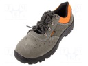 Shoes; Size: 43; grey-black; Mat: leather; with metal toecap