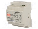 Power supply: switched-mode; 60W; 24VDC; 21.6÷26.4VDC; 2.5A; 300g