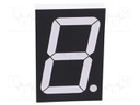 Display: LED; 7-segment; 56mm; green; 280mcd; cathode; No.char: 1