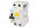 RCBO breaker; Inom: 16A; Ires: 30mA; Max surge current: 250A; 230V