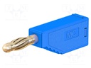 4mm banana; 32A; 30VAC; 60VDC; blue; 2.5mm2; gold-plated