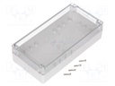 Enclosure: multipurpose; X: 120mm; Y: 240mm; Z: 60mm; polycarbonate