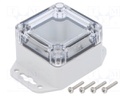 Enclosure: multipurpose; X: 60mm; Y: 60mm; Z: 40mm; ZP; ABS; IP67