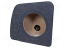 Car loudspeaker enclosure; MDF; gray melange; textil; 15l; 250mm