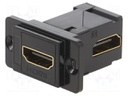 Coupler; HDMI socket,both sides; DUALSLIM; gold-plated; 29mm