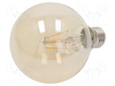 LED lamp; warm white; E27; 230VAC; 400lm; 4W; 2500K; CRImin: 80