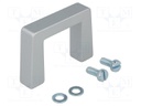 Handle; Mat: aluminium; grey; H: 40mm; L: 57.5mm; W: 12.2mm