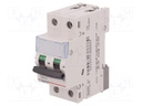 Circuit breaker; 400VAC; Inom: 1A; Poles: 2; DIN; Charact: C; 6kA