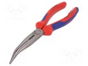 Pliers; for gripping and cutting,half-rounded nose