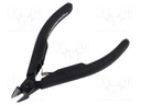 Pliers; side,cutting,precision; oval head,blackened tool