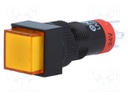 Switch: push-button; Pos: 2; SPDT; 0.5A/250VAC; 1A/24VDC; orange