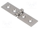 Hinge; Width: 20mm; A2 stainless steel; H: 80mm