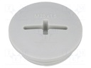 Stopper; M25; IP54; Mat: polyamide; light grey