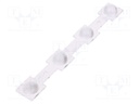 LED lens; rectangular; transparent; 50°; Colour: black; H: 20.2mm