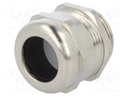 Cable gland; M25; IP68; Mat: brass; Body plating: nickel