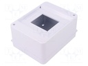 Enclosure: for modular components; IP30; white; No.of mod: 5; ABS