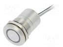 Switch: capacitive; Pos: 2; SPST-NC; 0.01A/12VDC; IP68; ON-OFF; 20mΩ