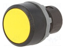 Switch: push-button; Stabl.pos: 1; 22mm; yellow; Illumin: none; IP66