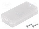 Enclosure: for USB; X: 30mm; Y: 65mm; Z: 15.5mm; ABS