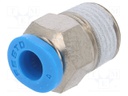 Push-in fitting; straight; Input thread: R 1/8" external; 4mm