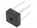 Single-phase bridge rectifier; Urmax: 50V; If: 10A; Ifsm: 240A