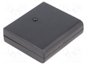 Enclosure: multipurpose; X: 60mm; Y: 68mm; Z: 20mm; ABS; black