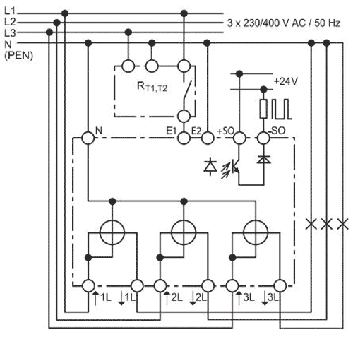 Controller; IP50; OC; DIN; -10÷55°C; 1.5W; Range: 999999,9kWh