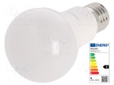 LED lamp; warm white; E27; 230VAC; 1055lm; 11W; 200°; 2700K