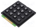 Keypad: plastic; No.of butt: 16; none; plastic; 200mΩ; 1N; 20mA