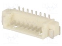 Socket; wire-board; male; 1.25mm; PIN: 8; SMT; 125V; 1A; tinned