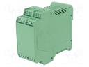 Enclosure: for DIN rail mounting; polyamide; green; terminals: 32