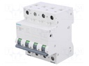 Circuit breaker; 400VAC; Inom: 3A; Poles: 3+N; DIN; Charact: C; 6kA