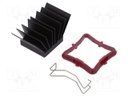 Heatsink: extruded; grilled; black; L: 23mm; W: 23mm; H: 19.5mm; 5°C/W