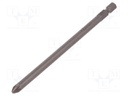 Screwdriver bit; Pozidriv®; PZ2; Overall len: 127mm