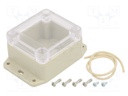 Enclosure: multipurpose; X: 60mm; Y: 65mm; Z: 40mm; with fixing lugs