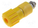 Socket; 4mm banana; 25A; yellow