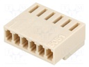 Plug; wire-board; female; KK; 2.5mm; PIN: 6; w/o contacts; for cable