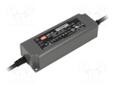 Power supply: switched-mode; LED; 40.32W; 36VDC; 21.6÷36VDC; 1.12A